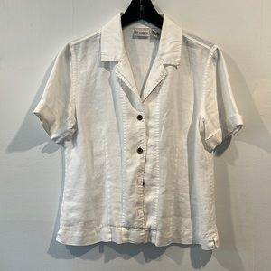Like Brand New Linen Chico’s Short Sleeve Button Down